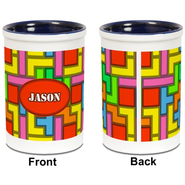 Tetromino Pencil Holder - Blue - approval