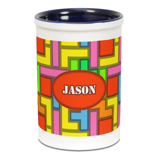 Tetromino Pencil Holder - Blue