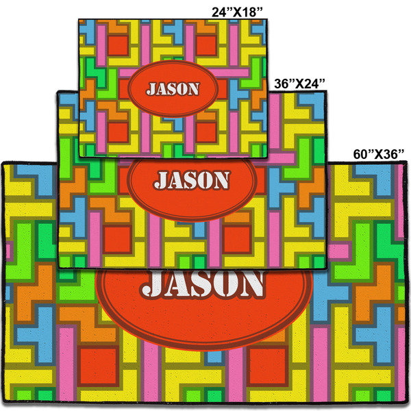 Tetromino Personalized Door Mat - Group Parent IMF