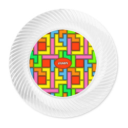 Tetromino Plastic Party Dinner Plates - 10" (Personalized)