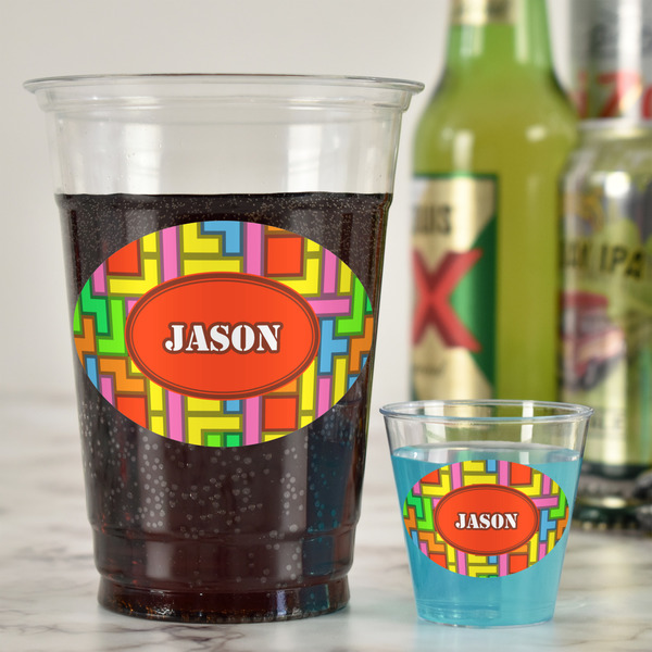 Tetromino Plastic Shot Glasses - In Context
