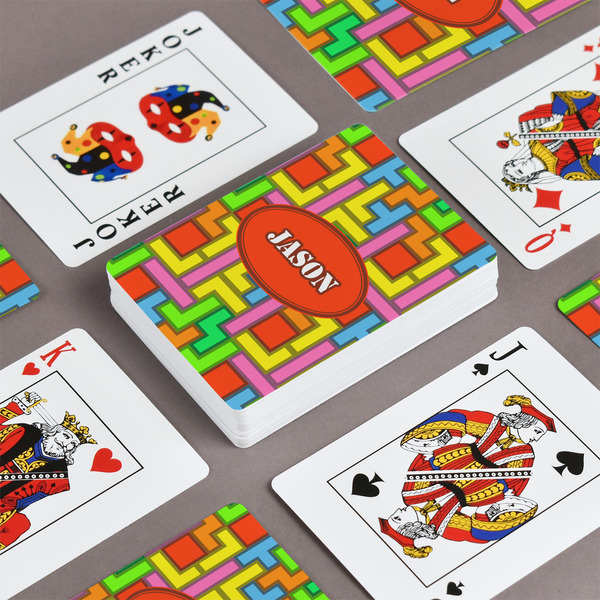 Tetromino Playing Cards - Front & Back View