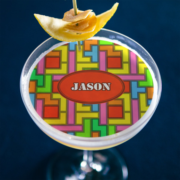 Tetromino Printed Drink Topper - XLarge - In Context