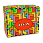 Tetromino Wood Recipe Box - Full Color Print (Personalized)