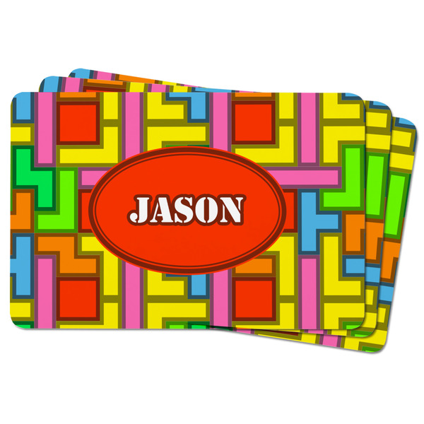 Tetromino Rectangular Fridge Magnet - THREE