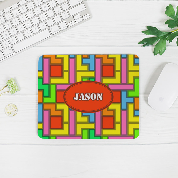 Tetromino Rectangular Mouse Pad - LIFESTYLE 2