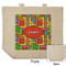 Tetromino Reusable Cotton Grocery Bag - Front & Back View