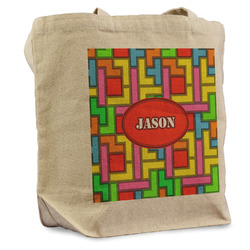 Tetromino Reusable Cotton Grocery Bag (Personalized)