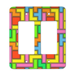 Tetromino Rocker Style Light Switch Cover - Two Switch