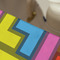 Tetromino Large Rope Tote - Close Up View