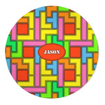 Tetromino 5' Round Indoor Area Rug (Personalized)