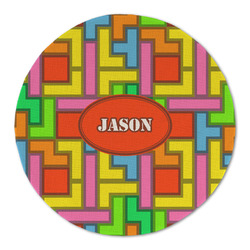 Tetromino Round Linen Placemat (Personalized)