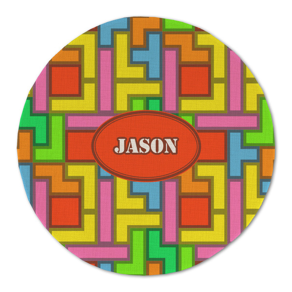 Custom Tetromino Round Linen Placemat (Personalized)