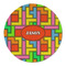 Tetromino Round Linen Placemat - Single Sided (Personalized)