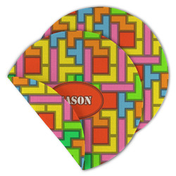 Tetromino Round Linen Placemat - Double Sided - Set of 4 (Personalized)