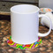 Tetromino Round Paper Coaster - With Mug