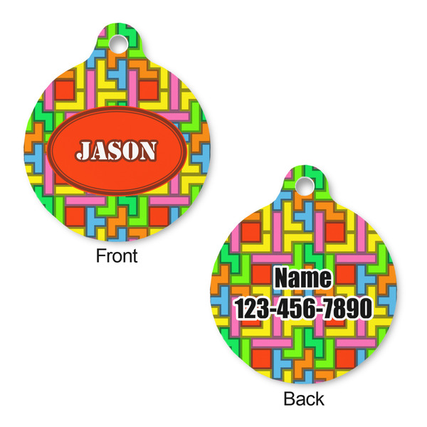 Tetromino Round Pet ID Tag - Large - Approval