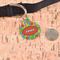 Tetromino Round Pet ID Tag - Large - In Context
