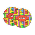 Tetromino Sandstone Car Coasters (Personalized)