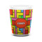 Tetromino Ceramic Shot Glass - 1.5 oz - White - Set of 4 (Personalized)