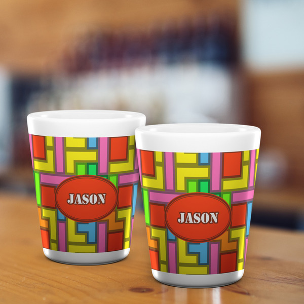 Tetromino Shot Glass - White - LIFESTYLE
