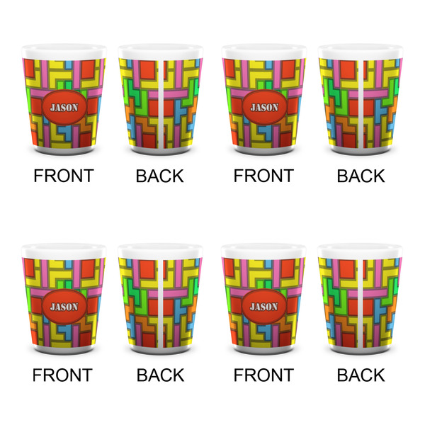 Tetromino Shot Glass - White - Set of 4 - APPROVAL