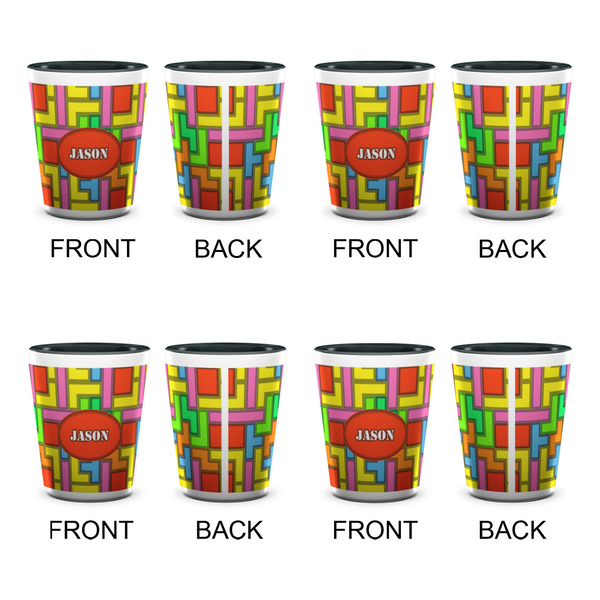 Tetromino Shot Glassess - Two Tone - Set of 4 - APPROVAL