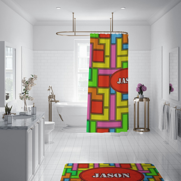 Tetromino Shower Curtain - Custom Size