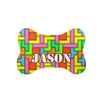 Tetromino Bone Shaped Dog Food Mat (Small) (Personalized)
