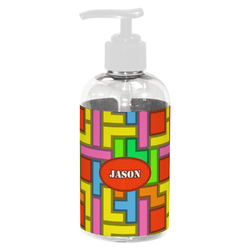 Tetromino Plastic Soap / Lotion Dispenser (8 oz - Small - White) (Personalized)