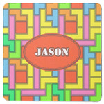 Tetromino Square Rubber Backed Coaster (Personalized)