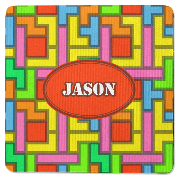 Tetromino Square Coaster Rubber Back - Single