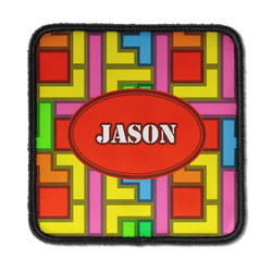 Tetromino Iron On Square Patch w/ Name or Text