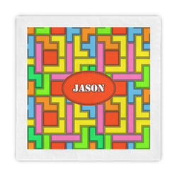 Tetromino Decorative Paper Napkins (Personalized)