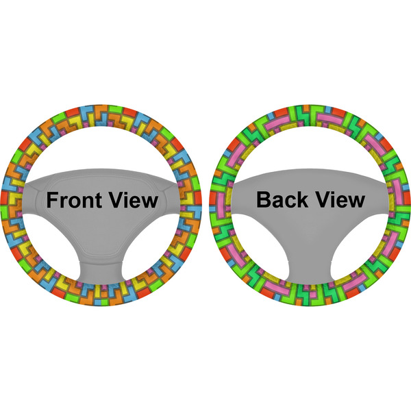 Tetromino Steering Wheel Cover- Front and Back