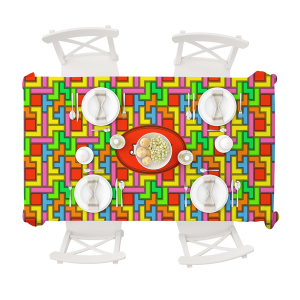 Tetromino Tablecloths (58"x102") - TOP VIEW