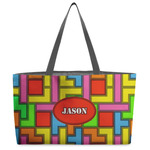 Tetromino Beach Totes Bag - w/ Black Handles (Personalized)