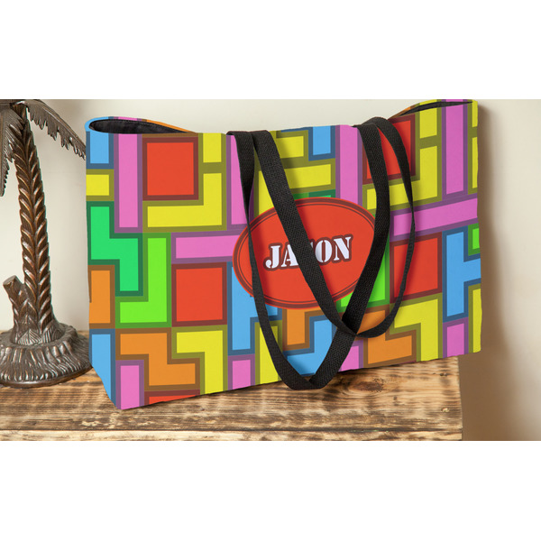 Tetromino Tote w/Black Handles - Lifestyle View