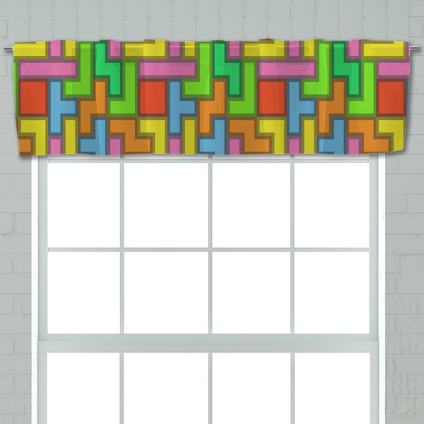 Tetromino Valance - Closeup on window