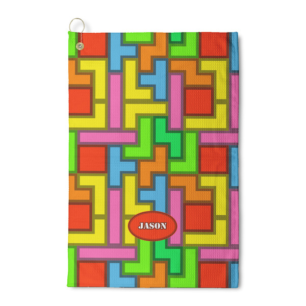 Custom Tetromino Waffle Weave Golf Towel (Personalized)