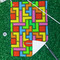 Tetromino Waffle Weave Golf Towel - In Context