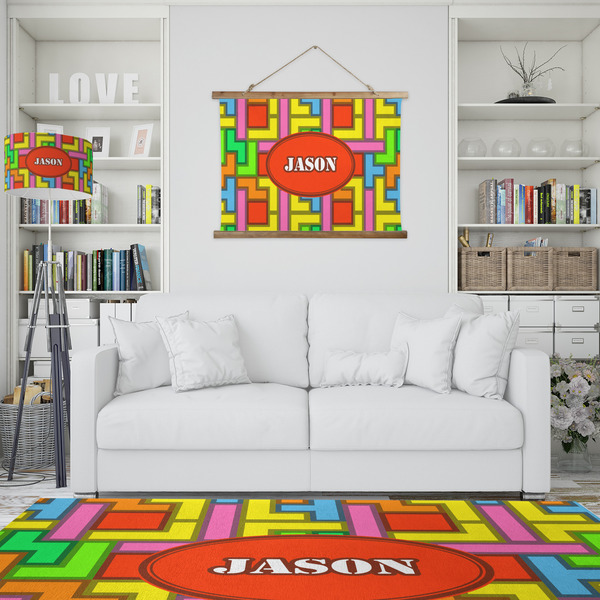 Tetromino Wall Hanging Tapestry - IN CONTEXT