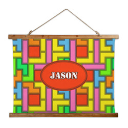 Tetromino Wall Hanging Tapestry - Wide (Personalized)