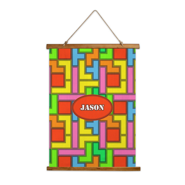 Custom Tetromino Wall Hanging Tapestry - Tall (Personalized)