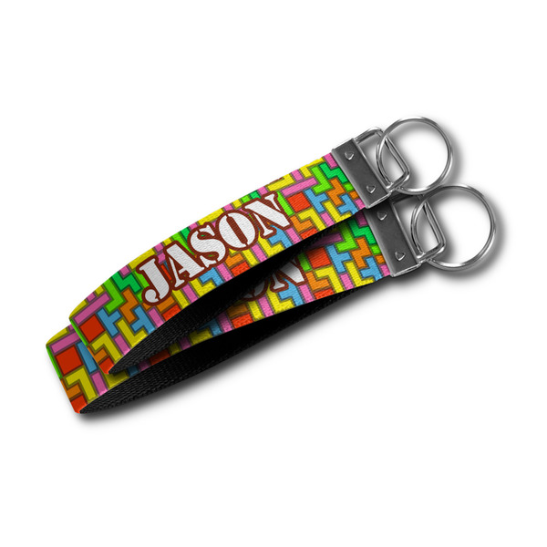 Tetromino Webbing Keychain FOBs - Size Comparison