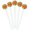 Tetromino White Plastic 5.5" Stir Stick - Fan View