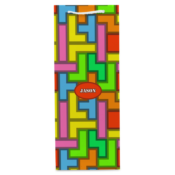 Tetromino Wine Gift Bag - Gloss - Front