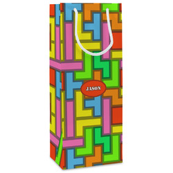 Tetromino Wine Gift Bags - Matte (Personalized)