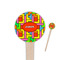Tetromino 4" Round Wooden Food Picks - Single Sided (Personalized)
