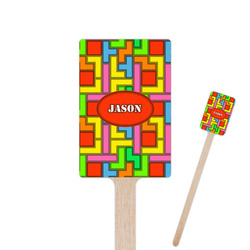 Tetromino 6.25" Rectangle Wooden Stir Sticks - Double Sided (Personalized)